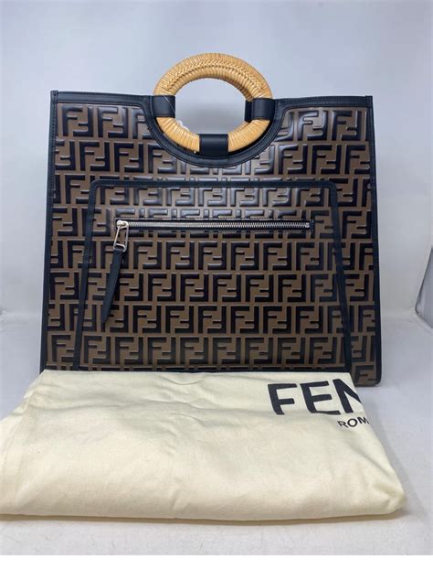 fendi large runaway shopper|Fendi Vitello FF 1974 Large Runaway Shopper Tote .